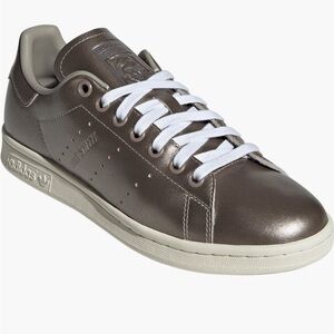 ADIDAS Stan Smith Sneaker in Putty Beige Metallic Leather 7.5 NEW